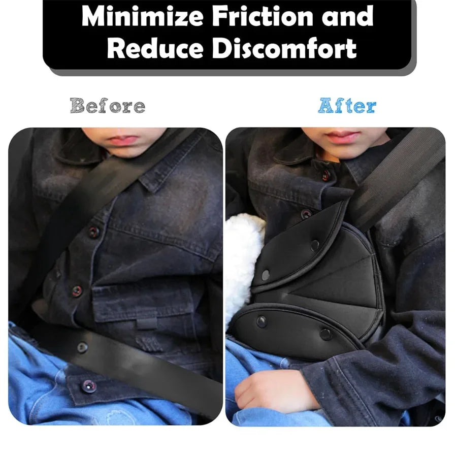 Seat Belt Adjuster for Kids Adults Adjuster for Kid Seat Belt Clips Safety Strap Triangle Positioner Car Seat Strap Pads Cover