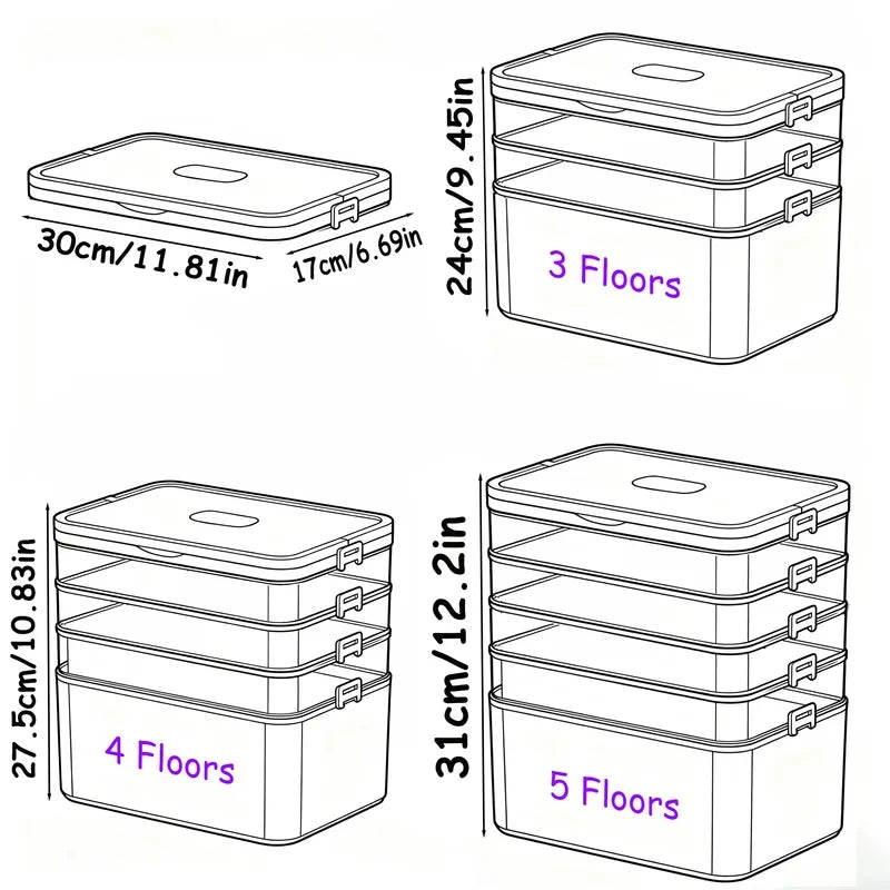 Large Capacity Multi-Layer Medicine Organizer and Usage Guide - Durable Waterproof Pill Box with Pill Storage Compartment