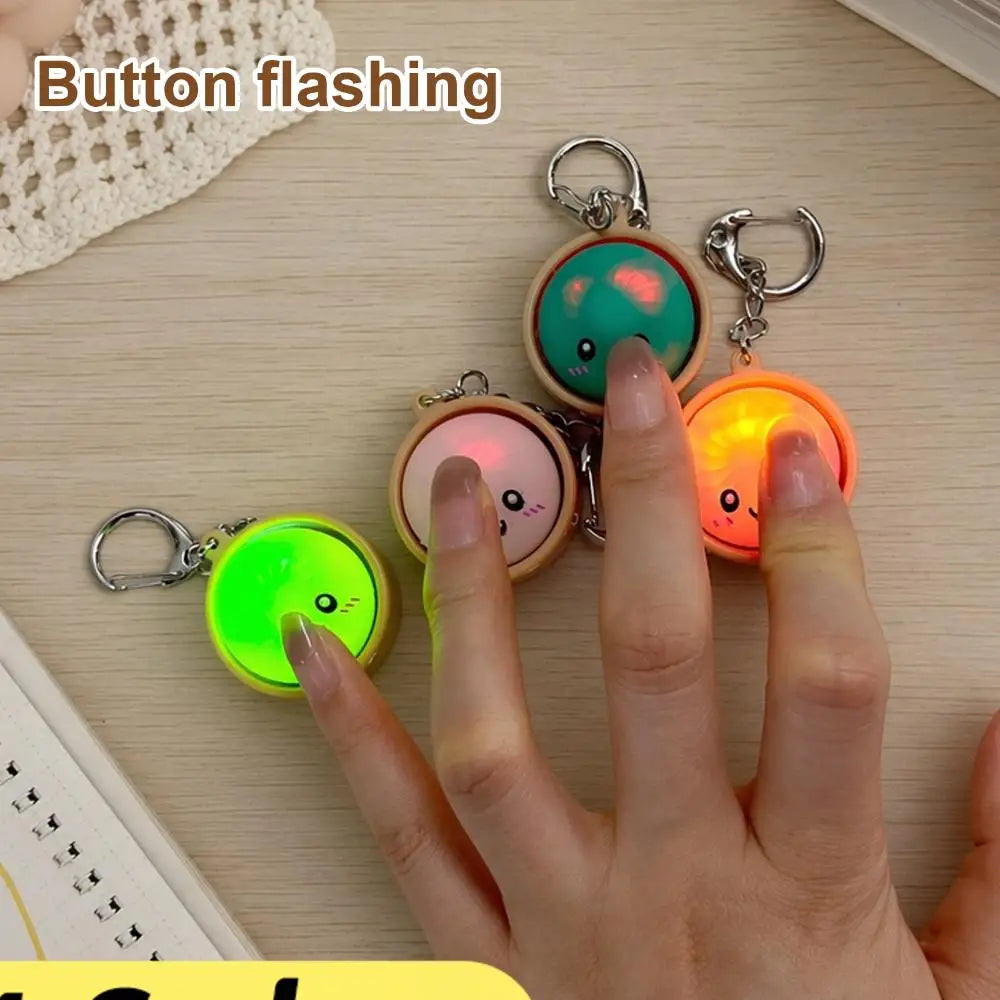 4-12PCS Simulation Dumpling Keyboard Clicker Stress Relief Toy Cute Keychains Decoration Gifts Emotion Fidgets Toy Mini Pendant