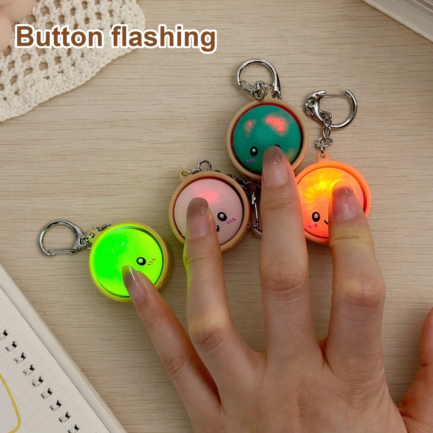 4-12PCS Simulation Dumpling Keyboard Clicker Stress Relief Toy Cute Keychains Decoration Gifts Emotion Fidgets Toy Mini Pendant
