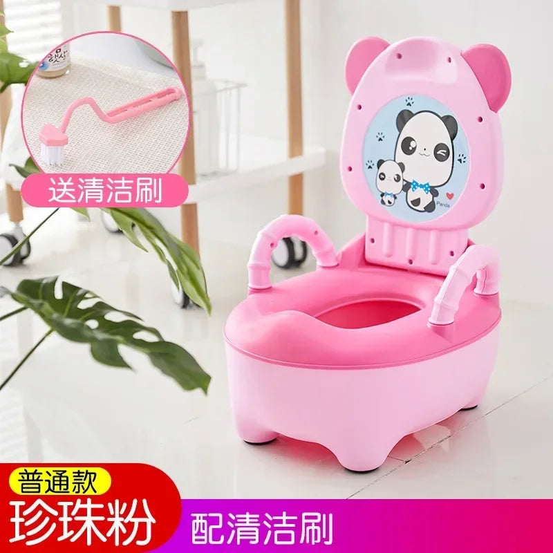 Panda Baby Potty Boys and Girls Potty Training Seat Children's Pot  Urinal Infant Cute Toilet Seat WC -Free Cleaning Brush