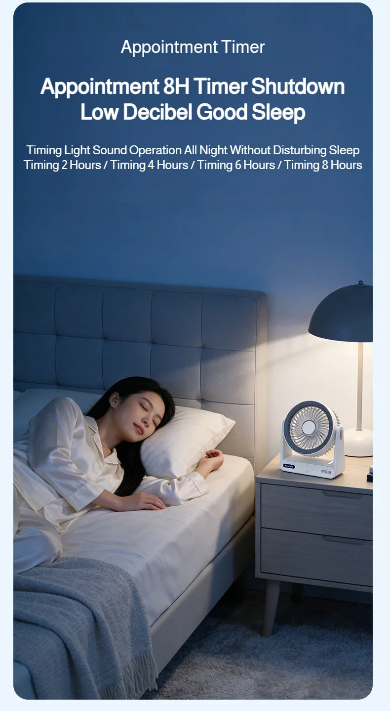 Desk Fan with Smart Voice Control Timer Wall Mountable Mini Portable USB Circulator Fan for Home Office
