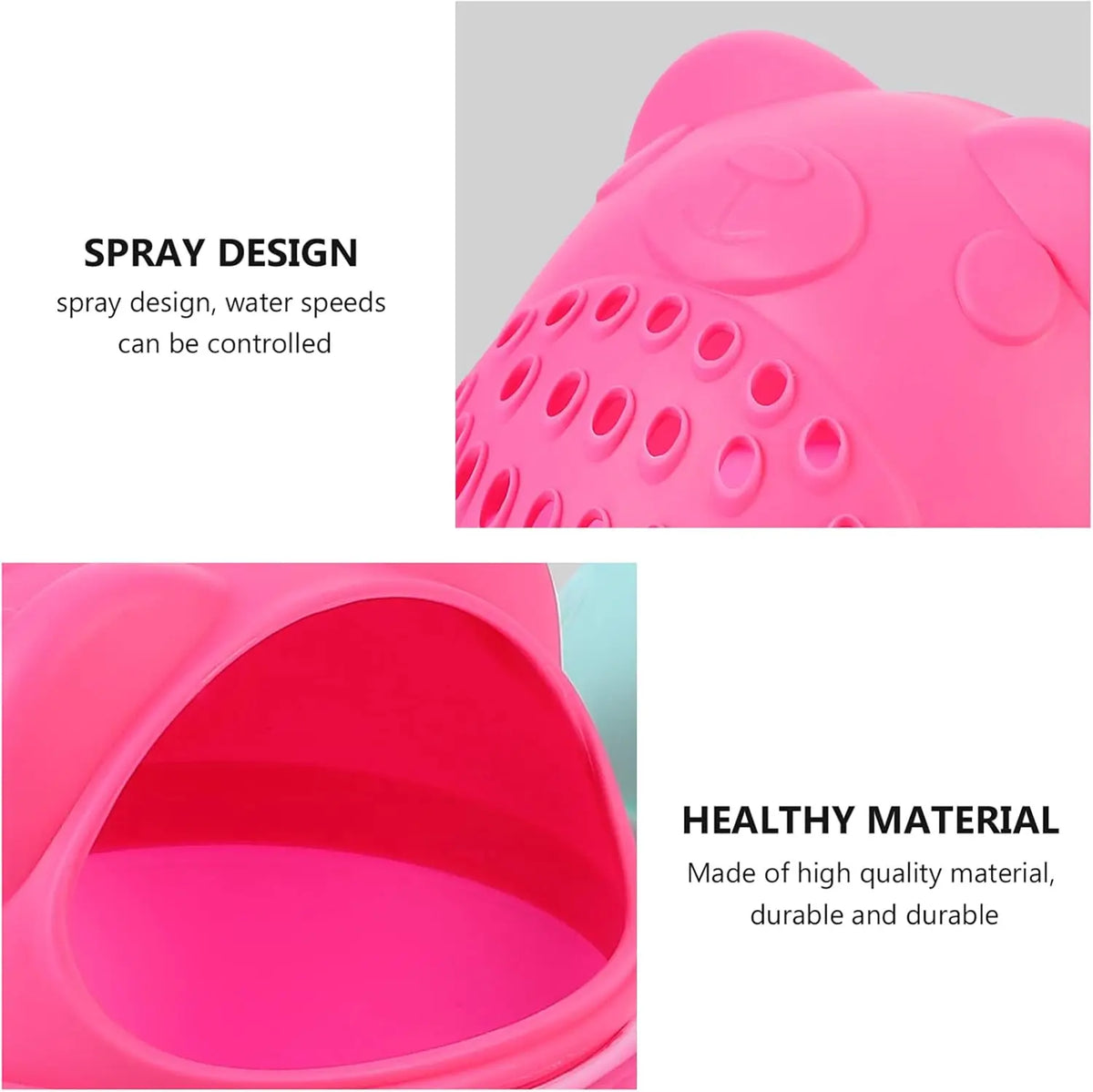 1PC Baby Shampoo Cup Baby Bath Bucket Kids Bath Spoon Child Hair Wash Cup Baby Bath Kit Cute Cartoon Baby Bath Play Funny Bucket