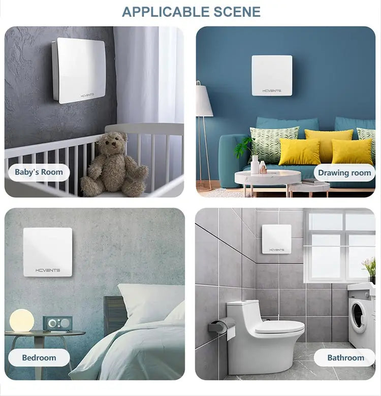 Heat Recovery Ventilator with Ceramic Heat Exchanger, Wall-Mounted Fresh Air System with WiFi/Remote Control for Home, Attic