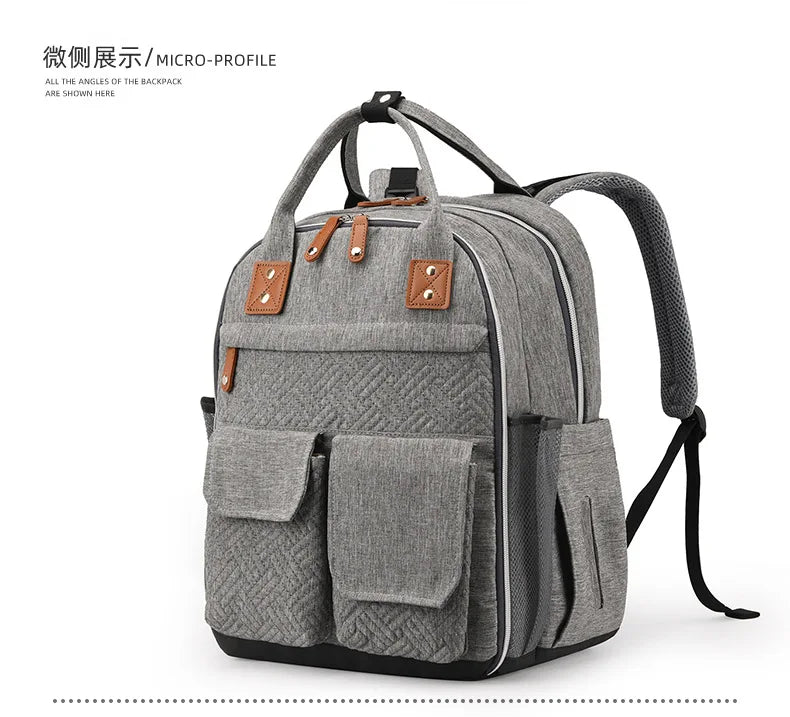 Diaper Bag Backpack for Stroller Waterproof Mummy Large Capacity Outdoor Travel Nappy Maternity Bag with Portable Changing Pad