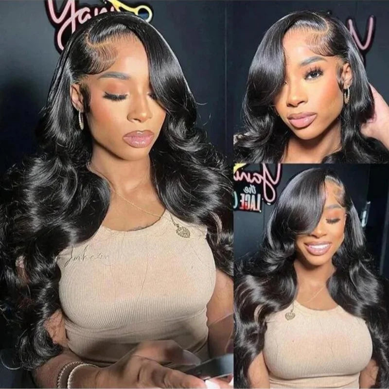 250% Density 42 Inch 13x4 Body Wave Lace Frontal Wigs Human Hair Pre Plucked 13x4 Frontal Wigs Human Hair HD Lace Body Wave Wigs