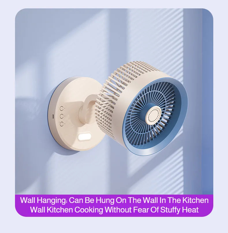 Desktop Circulating Small Wall Mounted Fan Multifunction Shaking Head Remote Control Quiet Cooling Fan For Home Office