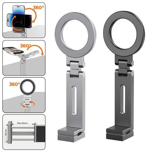 Universal Magnetic Phone Holder Travel Essentials Flexible Rotation Hands-Free Airplane Phone Mount for IPhone15 Pro Max Series