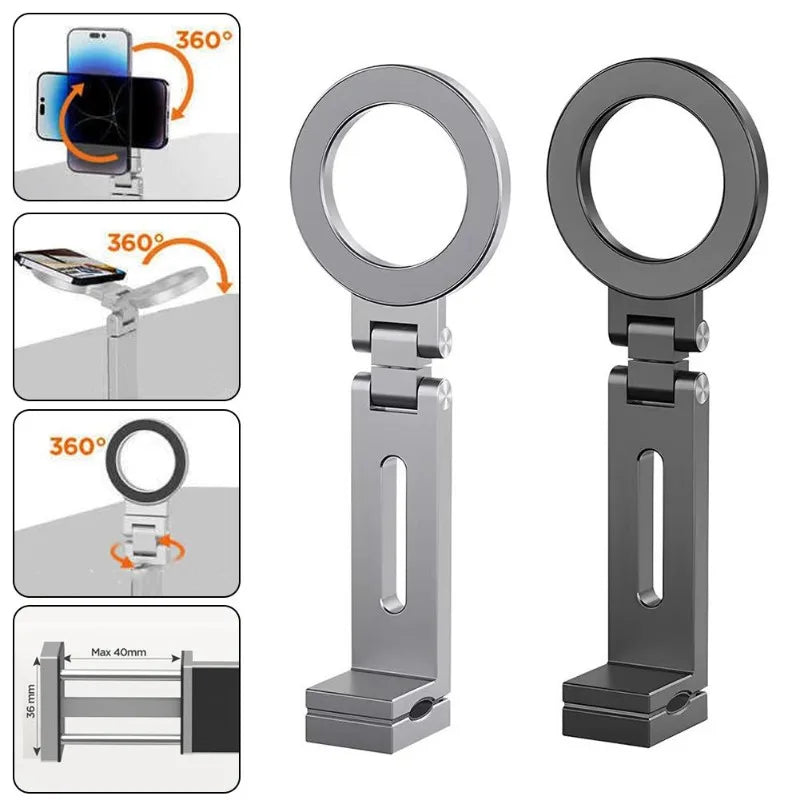 Universal Magnetic Phone Holder Travel Essentials Flexible Rotation Hands-Free Airplane Phone Mount for IPhone15 Pro Max Series