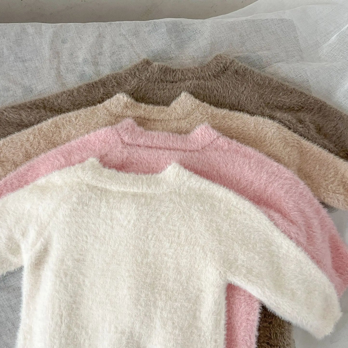 Newborn Baby Winter Jumpsuit Mink Cashmere Cute Bear Ear Hooded Onesie with Hat 0 - 3Y Baby Boys Girls Warm Footed Romper