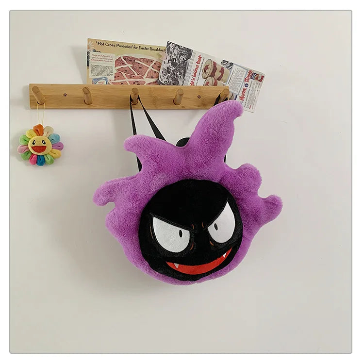 Japanese Style Plush Shoulder Bag Raichu Pikachu Eevee Psyduck Gengar Design Crossbody Backpack for Student Daily Outfit Gift