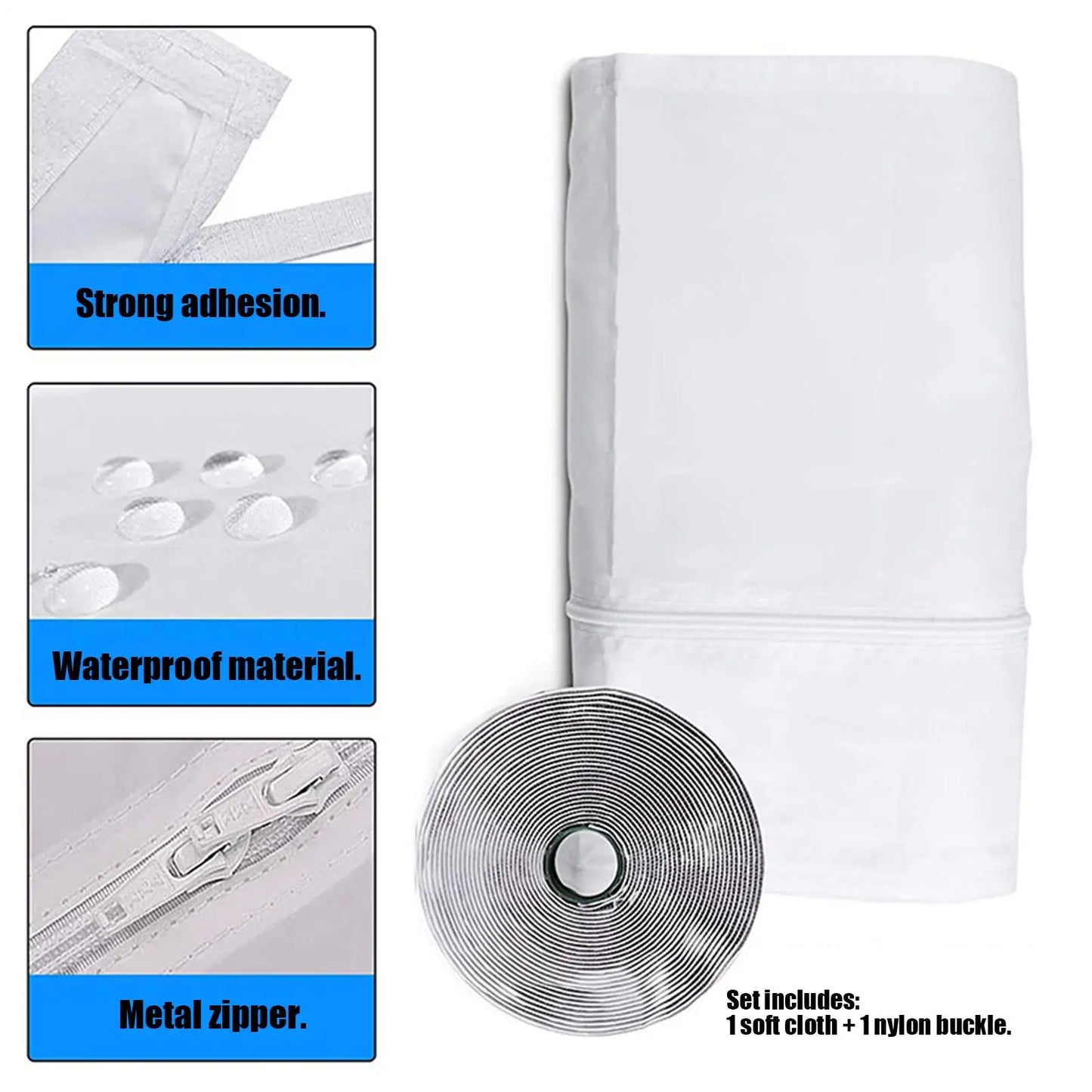Portable AC Window Vent Kit AC Sealing Sealing Duct Cloth Mobile Air Conditioning Unit Vent For Home Apartment Farmhouse