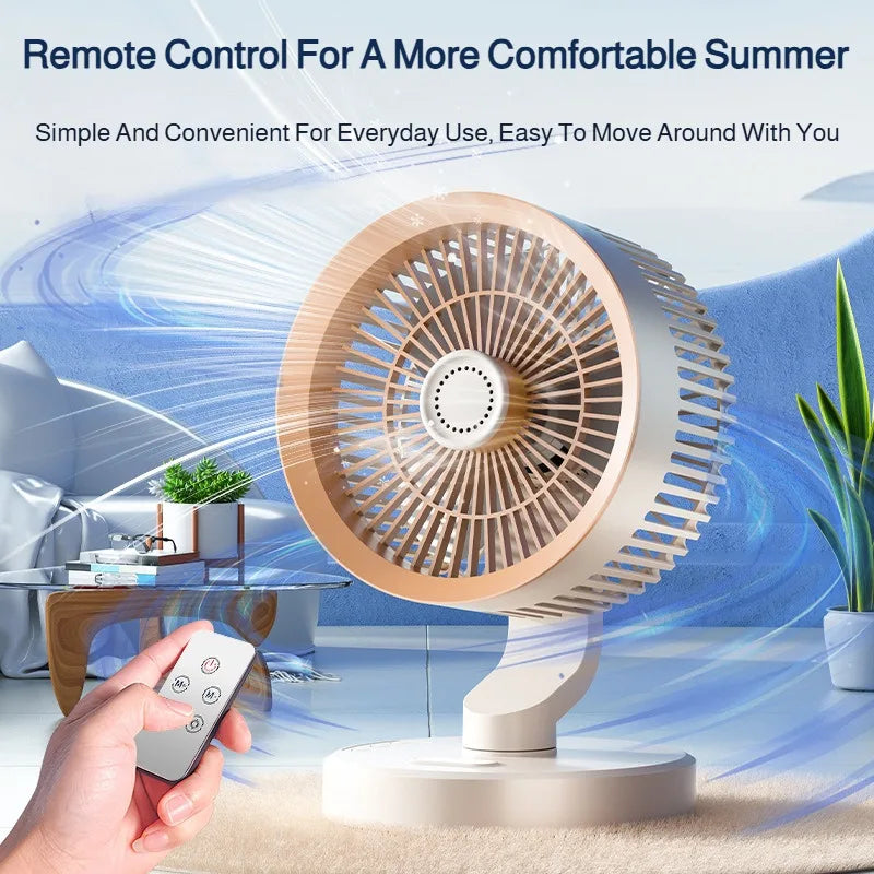 Desktop Circulating Small Wall Mounted Fan Multifunction Shaking Head Remote Control Quiet Cooling Fan For Home Office