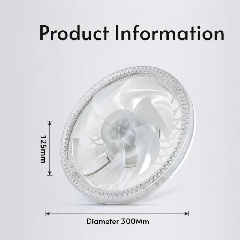 Led Fan Light Smart Remote Control Ceiling Fan With Light E27 For Living Room Converter Base Dimmable 4 Adjustable Wind Speed