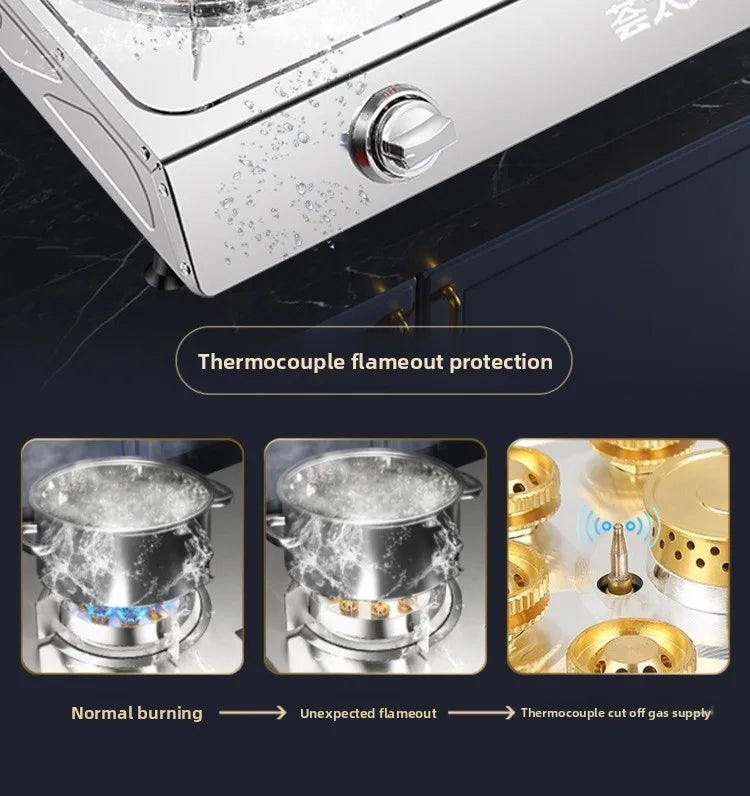 High Pressure Gas Stove for Home Use LPG Natural Gas Stove Commercial Strong Flame Cooker