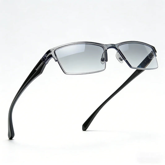Intelligent Progressive Multifocal Reading Glasses Anti Blue Light Half Frame Spectacles Far Near Dual Use Presbyopic Glasses