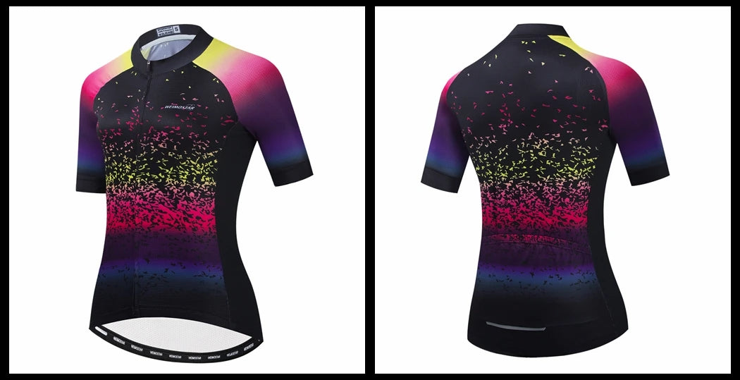 Blue Black Womens Cycling Jersey Pro Team Cycling Clothing Summer MTB Bike Jersey Breathable Bicycle Shirt Maillot Ciclismo