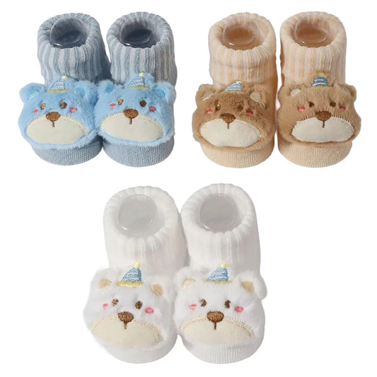 3Pairs/set Baby Socks Girls Boys Newborn Accessories Cartoon Animals Kids Gift Clothes Child Infant Stuff Cotton Breathable Sock