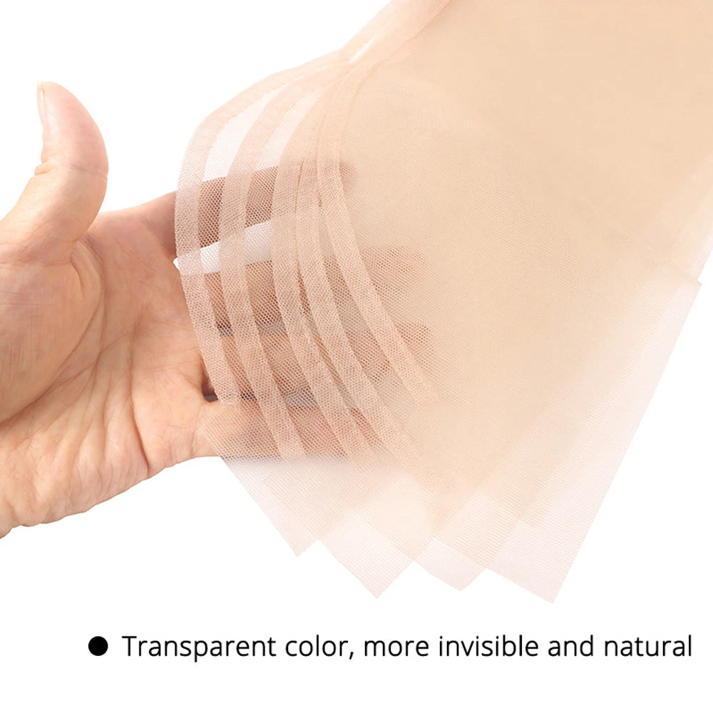 Plussign Transparent Brown Swiss Lace Hairnets 2*4 2*6 4*4 5*5 13*4 13*6 Base Hair Net For Making Lace Frontl Closure 3Pcs