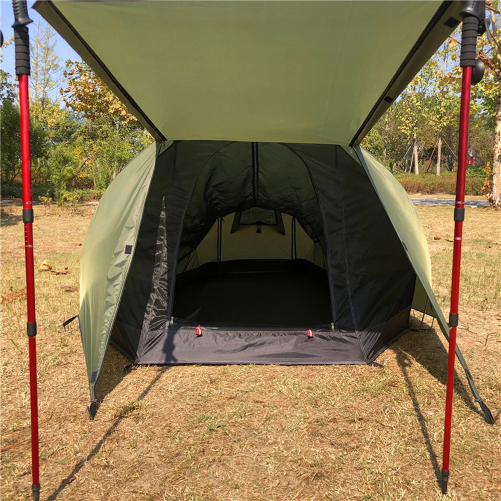 Camping Tent 2 Person Outdoor Tent For Camping Biking Hiking Muntaineering Beach Water Resistant 210D Oxford Material