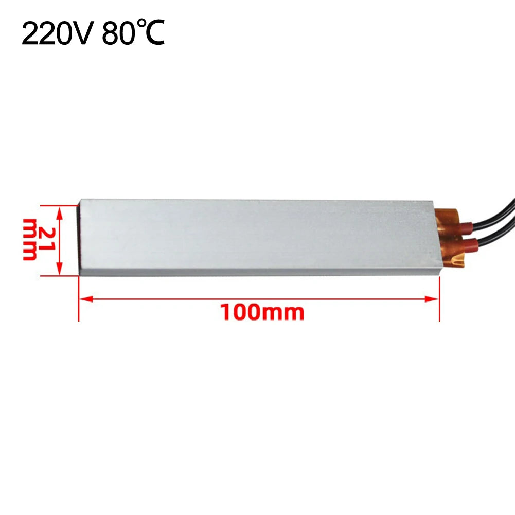 220V 100x21x5mm PTC Heating Plate PTC Heating Sheet Element Temperature 60-270℃ Temperature Heating Plate Electric Heater Access