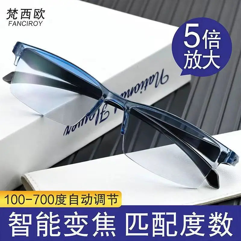 Lntelligent zoom high-definition presbyopia glasses, anti UV, anti blue light, anti fatigue presbyopia glasses for men and women