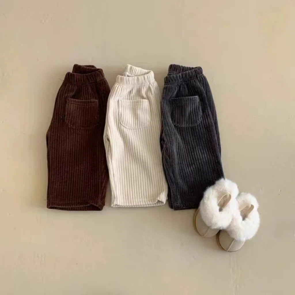 Baby Corduroy Harem Pants Autumn Winter Thicken Casual Pants Infant Toddler Solid Loose Pants Boy Girls Fashion Trousers