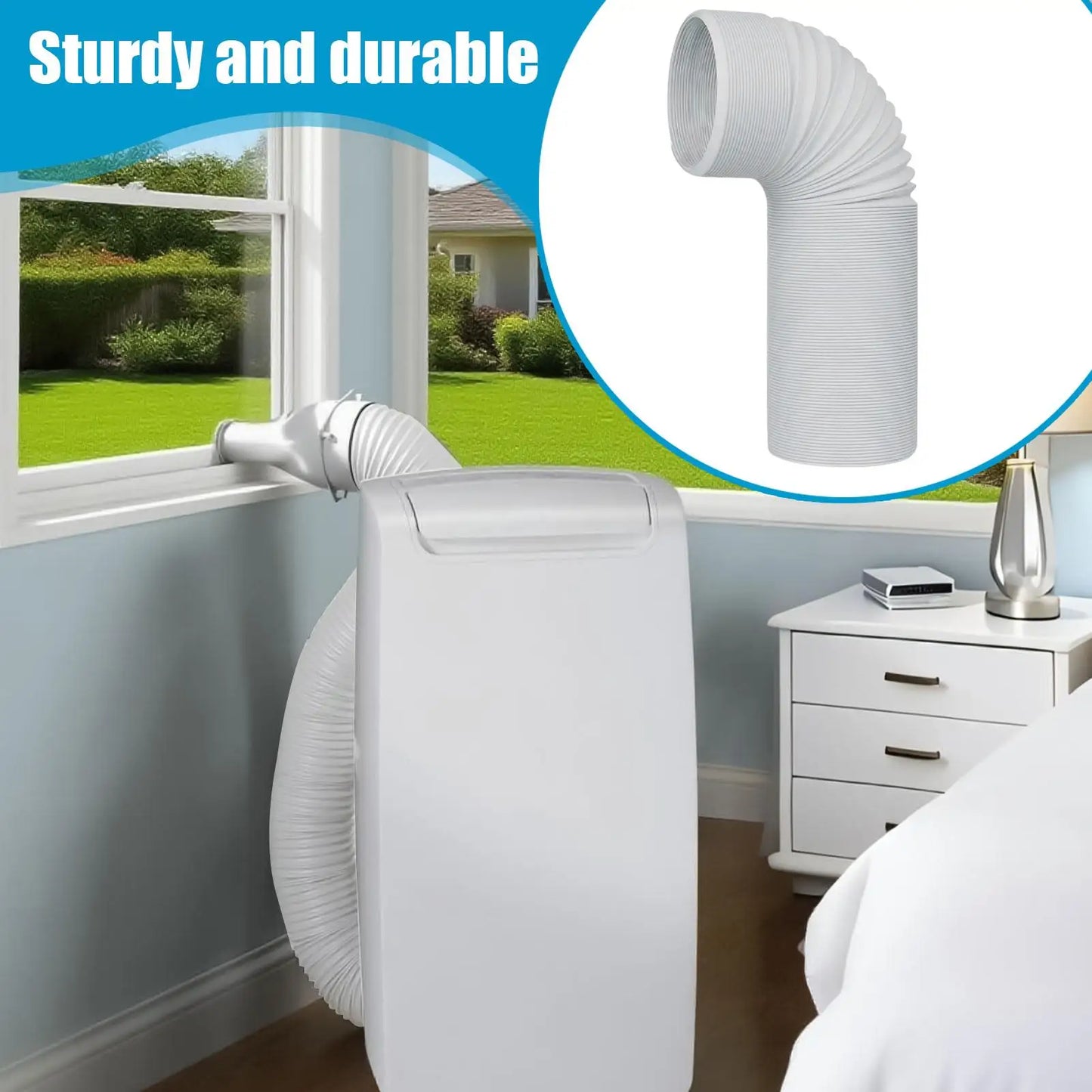 AC Water Drain Hose Fit 5.1/5.9in Diameter Vent AC Unit Drain Hose for Garage Home Indoor Car Office Bedroom Living Room