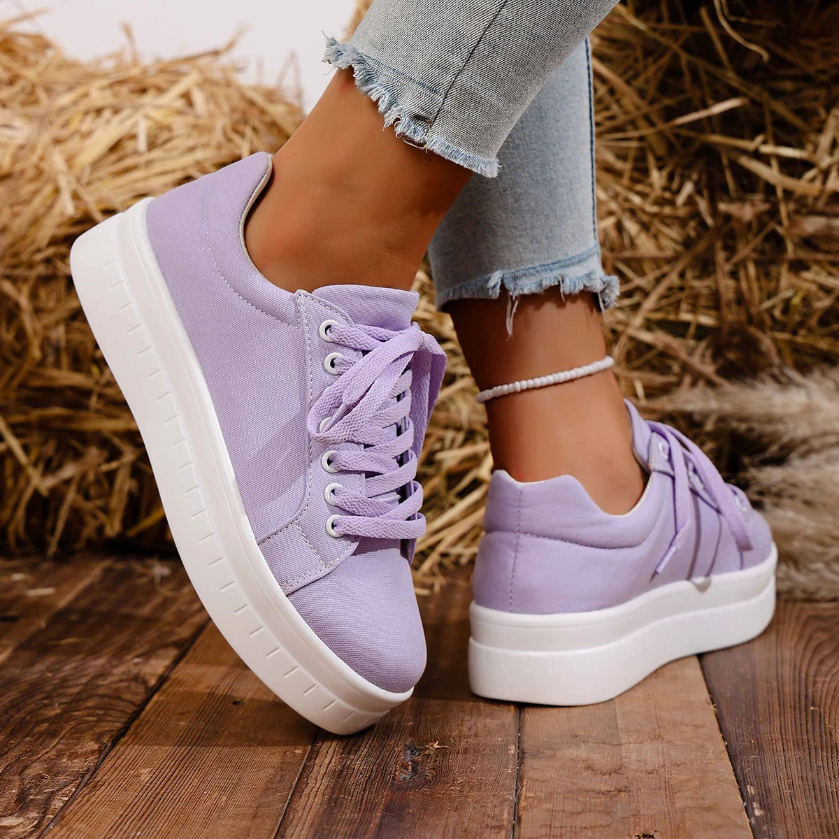 Women Sneakers 2025 New Fashion Casual Shoes Femme Summer Designer Sneakers Women Lace Up Platform Tennis Sport Shoes Female