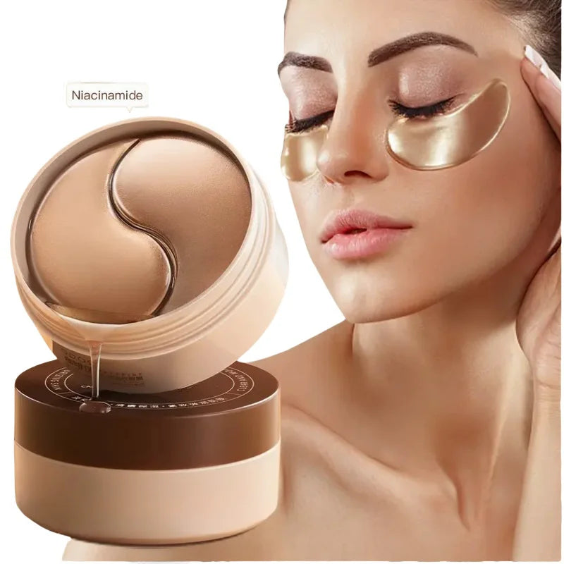 Caffeine Nicotinamide Radiant Firming Eye Masks Relieves Eye Pressure Moisturizes Firms Anti Dark Circles Wrinkles Eye Skin Care