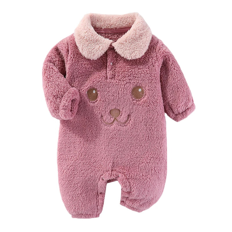 Newborn Baby Bodysuit New Autumn Winter Infant Jacket for Boy Flannel Onesies for Girls Soft Bebe Romper Baby Clothes 0-12 Month