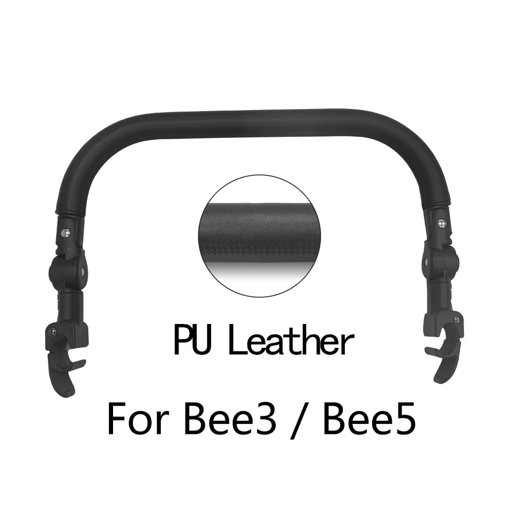Baby Stroller Accessories Bumper Bar for Bugaboo Bee3/5 & Babyzen yoyo Armrest Handlebar Dinner Plate PU leather Pram Accessory