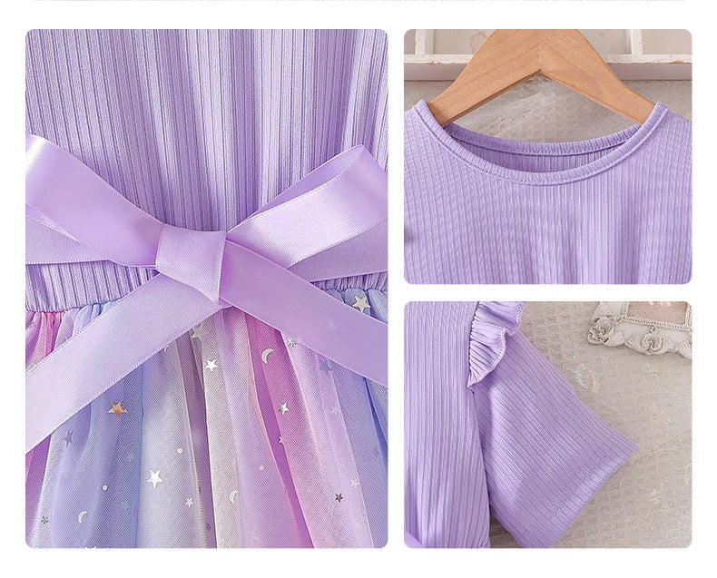 Korean Style Polka-dot Summer Dresses for Girls Cute Layered Sleeveless Casual Baby Kids Dress Baby Girls Clothes