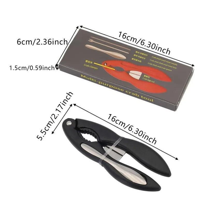 Creative Lobster Cracker Crab Claws Sheller Walnut Clip Sea Food Tool Lobster Clamp Pliers Clip Home Kitchen Seafood Tools 4pcs