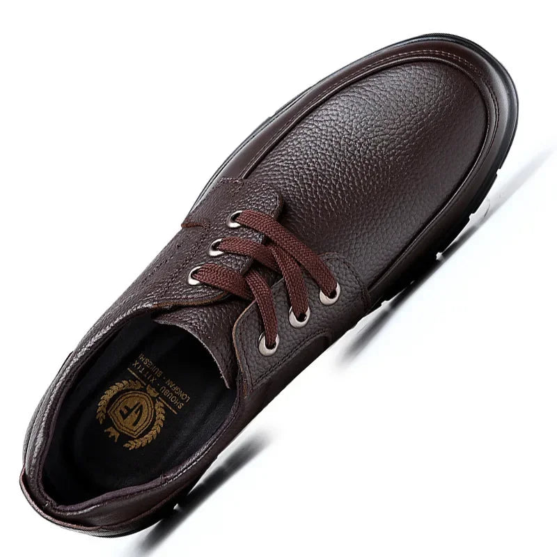 2025 Kitchen King Men's Shoes Anti-Slip Waterproof Oil-Resistant Durable Casual Leather Work Shoes For Chefs Perfect For Spring