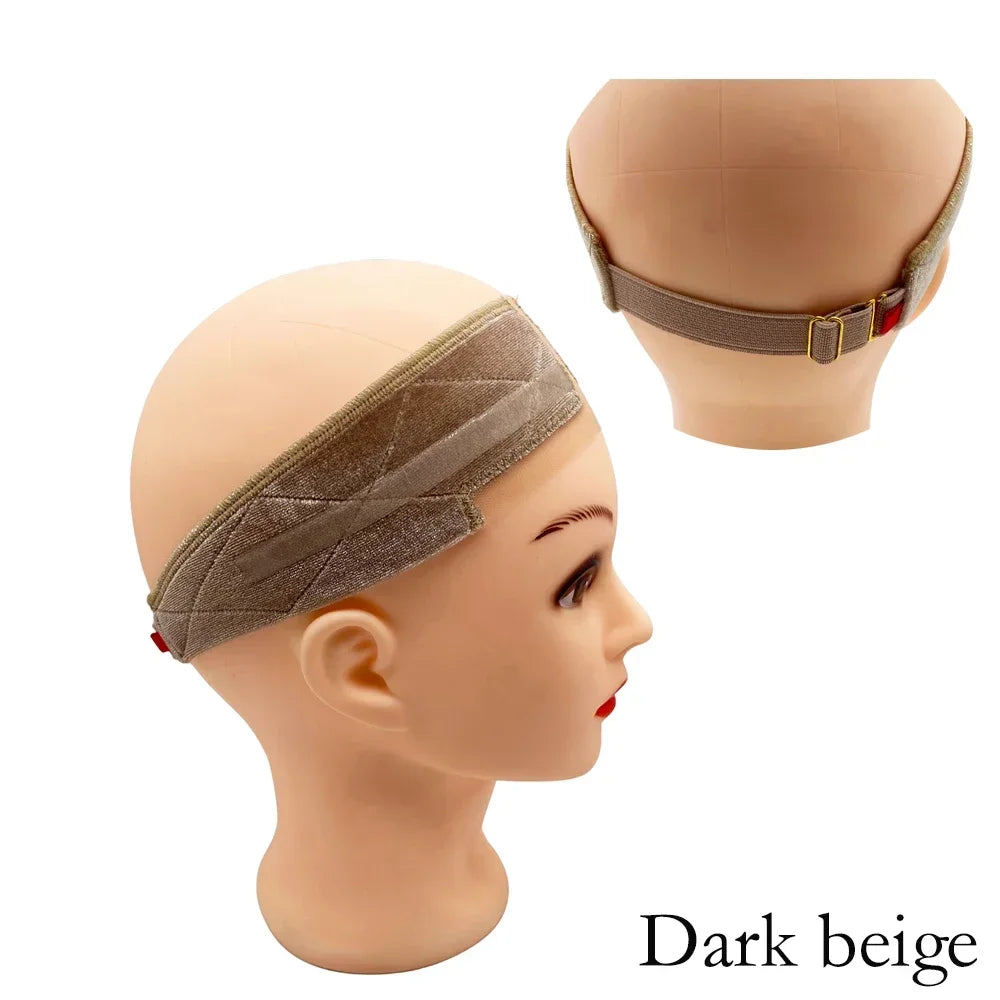 New Double-Sided Silicone Velvet Metal Buckle Anti-Slip Headband To Hold Wigs Wig Fixing Band Headband Adjustable Accessories