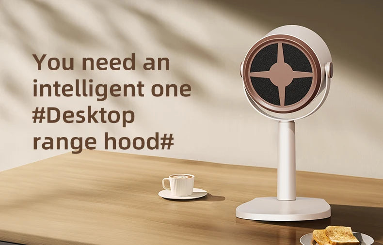 Electric Desktop Range Hood USB Adjustable Angle Portable Mini High Suction Power Exhaust Fan for BBQ Hot Pot Kitchen Appliance