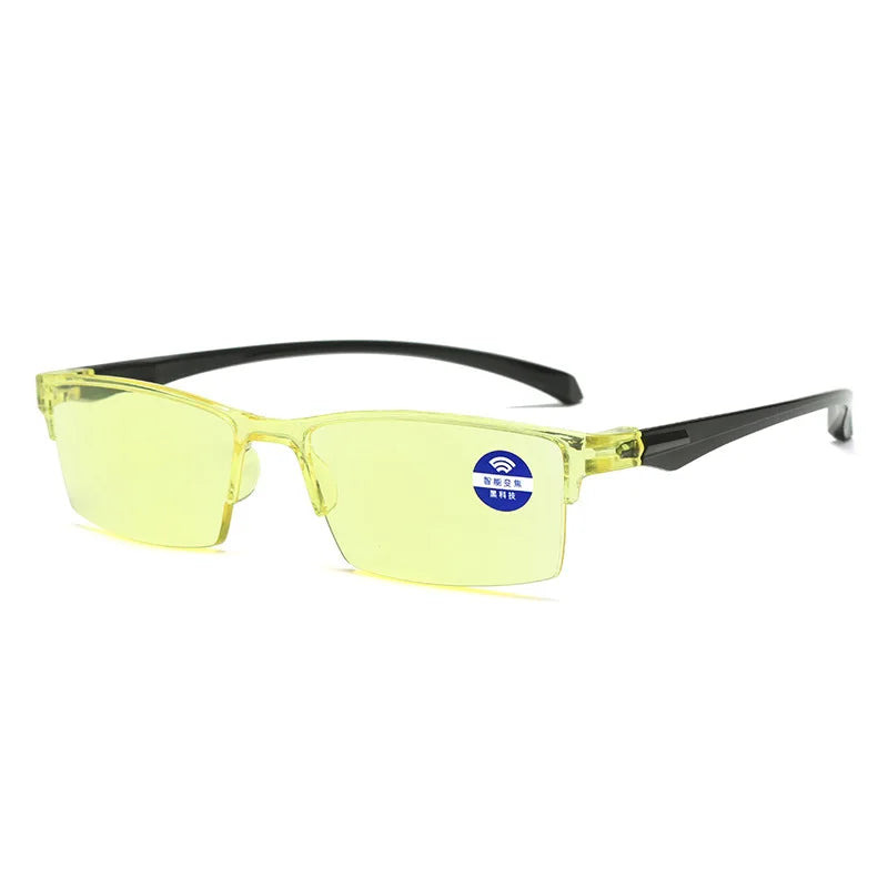 Intelligent Zoom Reading Glasses Fashion Presbyopia Glasses Frameless Hyperopia Glasses Unisex Anti-reflective Reading Glasses