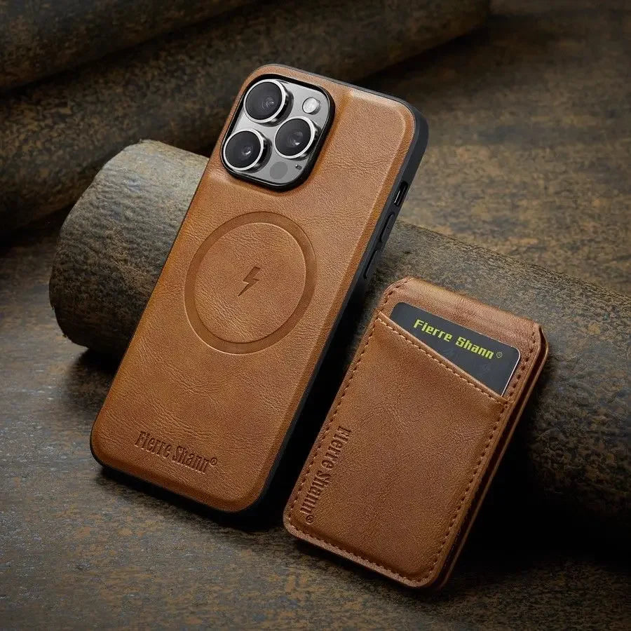 Magnetic Detachable Leather Wallet Phone Stand Case Wireless Charge Cover for iPhone  18 17Air 11 12 13 14 Plus 15 16 17 Pro Max