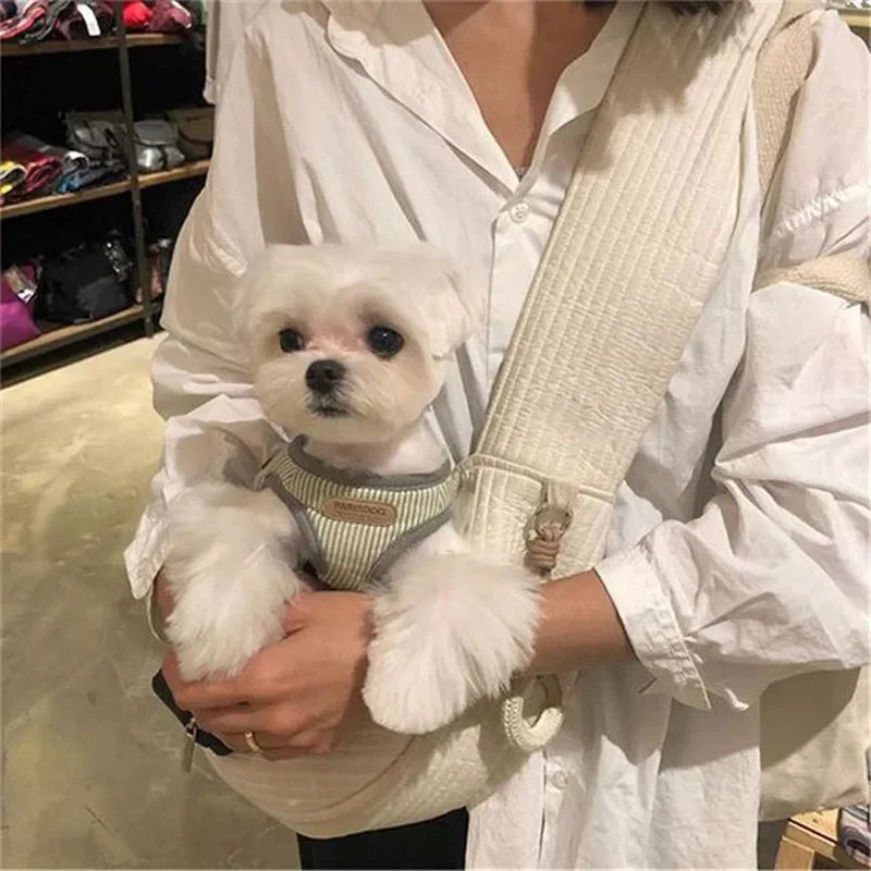 Portable Outdoor Travel Puppy Cat Carrier Crossbody Shoulder/Sling Bag Lightweight Pet Carrying Bag Practical Pet Travel Supplie