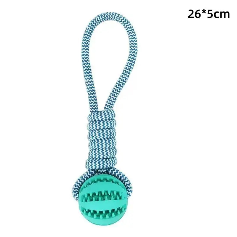 Pet Tug Rope Toy Durable Chewing Dental Health Ball for Interactive Fun Small Medium Dogs