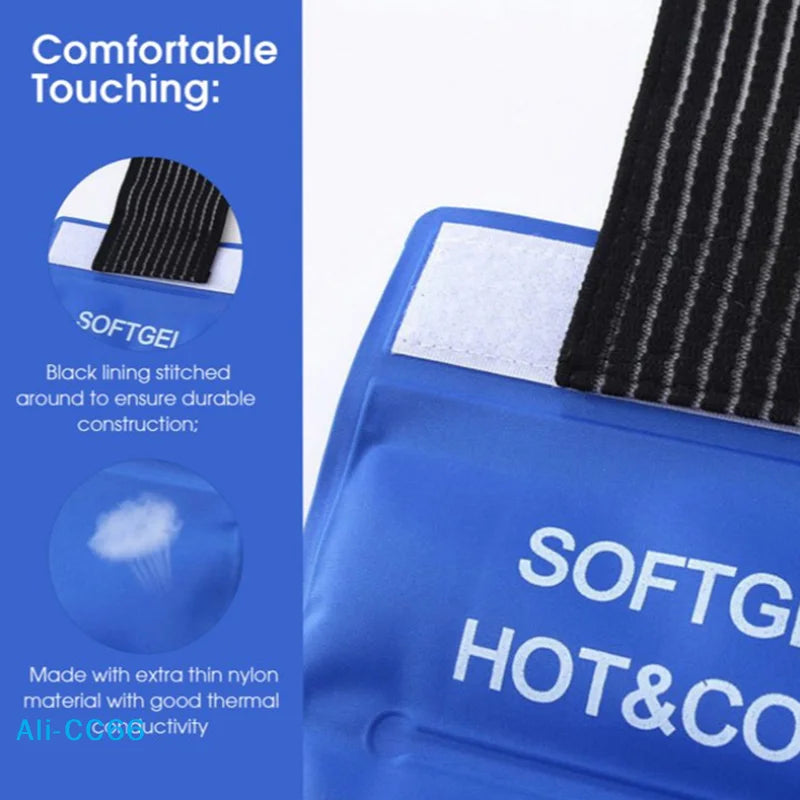 【C】1Pc Multipurpose Gel Ice Sleeve Elbow Knee Ankle Ice Pack Hand Ice Wrap Gel For First Aid Sports Muscle Pain Ice Heat Pad