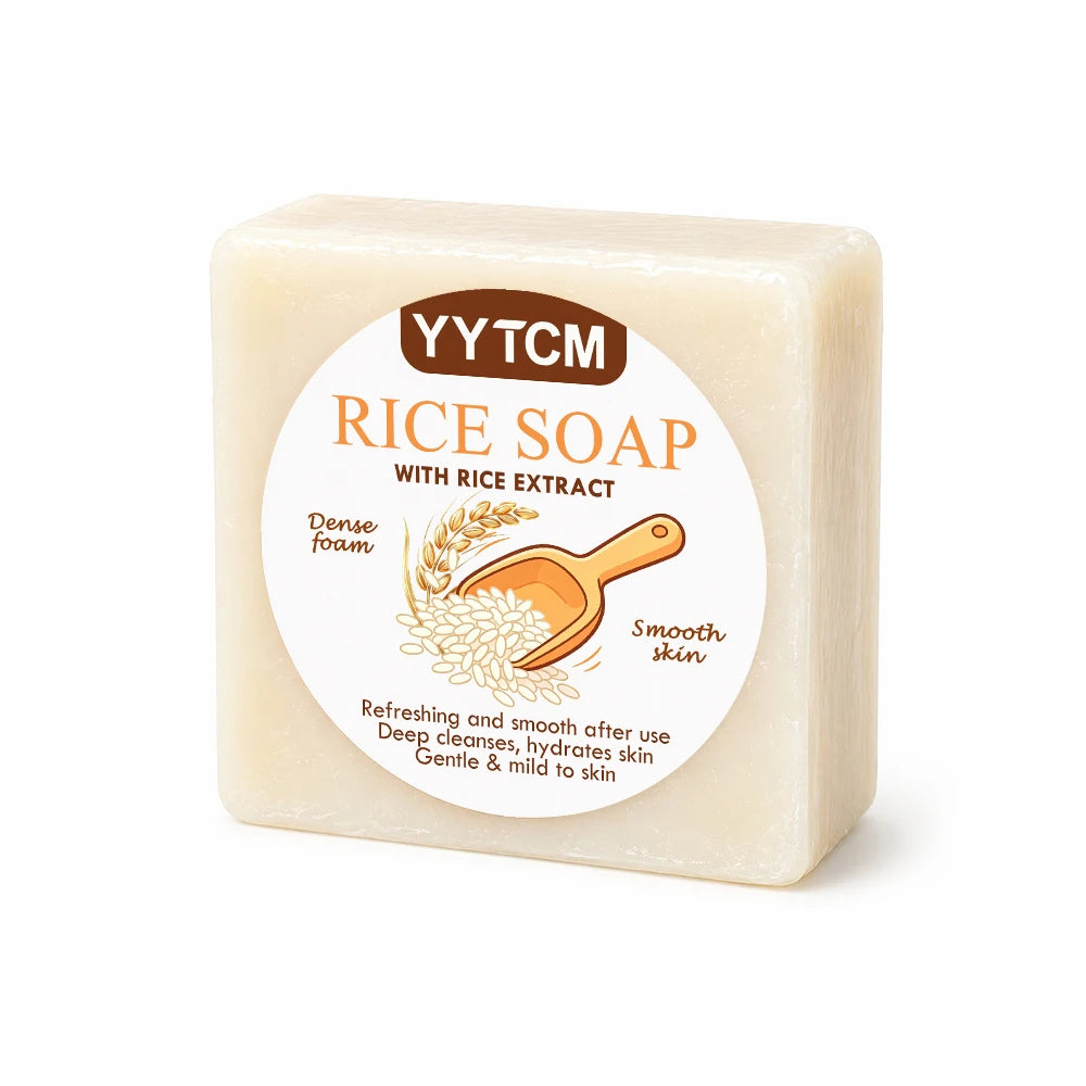 YYTCM Rice Extract Soap Gentle Hydrating Cleansing Bar For Face & Body