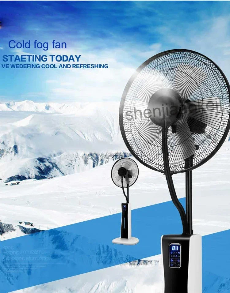 Office air humidifier Electric Fan Water mist fan Air condition fans cold fog fan remote control 12h timing