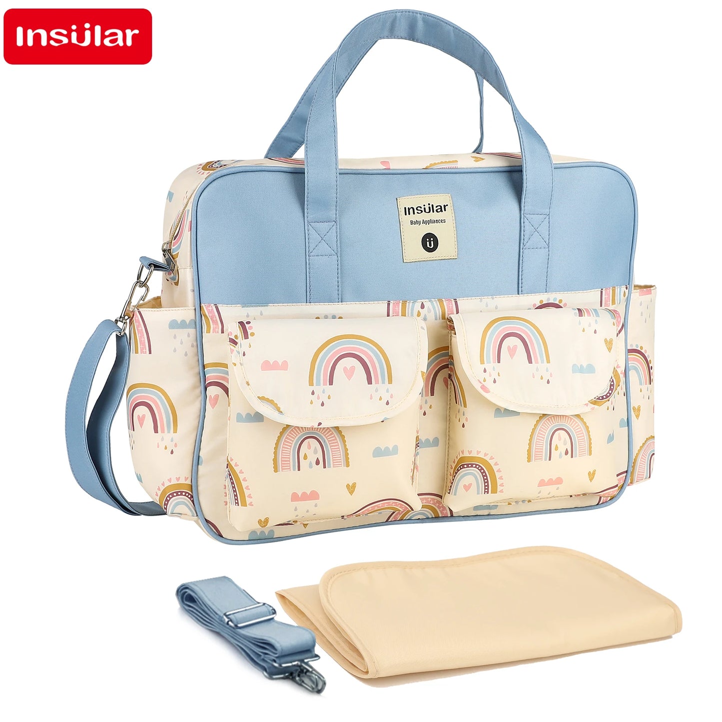 OutdoorsCartoon Waterproof Tote Fashion Mommy Bags Oxford Fabric Travel Women Handbag Shoulder Bag Large Capacity Diaper Bag