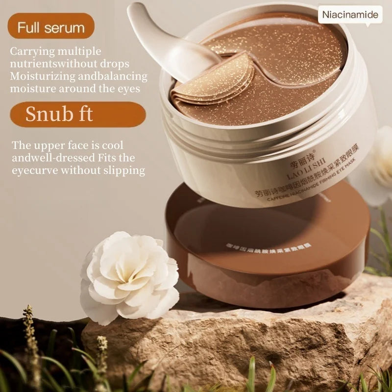 Caffeine Nicotinamide Radiant Firming Eye Masks Relieves Eye Pressure Moisturizes Firms Anti Dark Circles Wrinkles Eye Skin Care