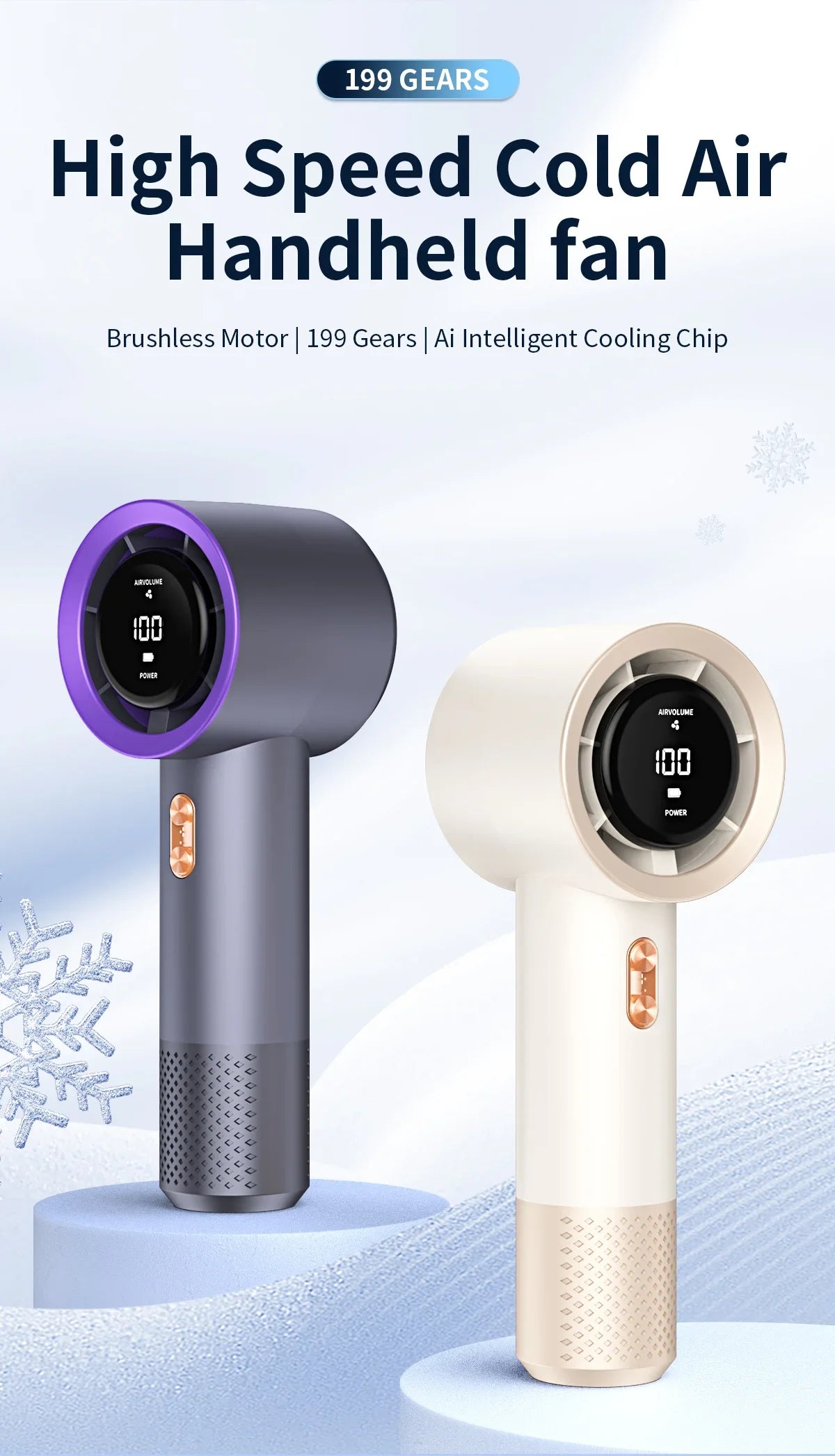 Lenovo Handheld High-Speed Fan Mini Portable Air Conditioner With Six Fans And 199 Levels Of Infinite Adjustment New 2026