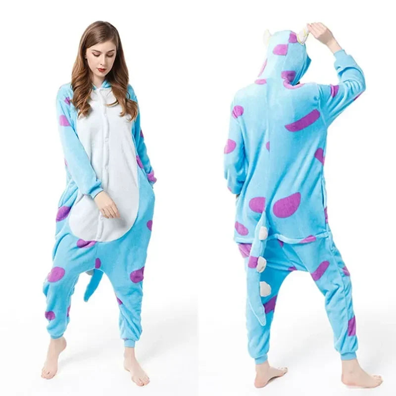 Animal Cosplay Overalls Kigurumi Cat Costume Halloween Carnival Stage Performance Role Play for Adults Kids Clothes Party Set