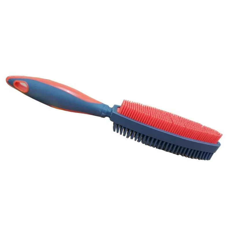Silicone Pet Hair Brush with Massage - Dog Cat Grooming Tool, Easy Clean for Clothes Car Furniture