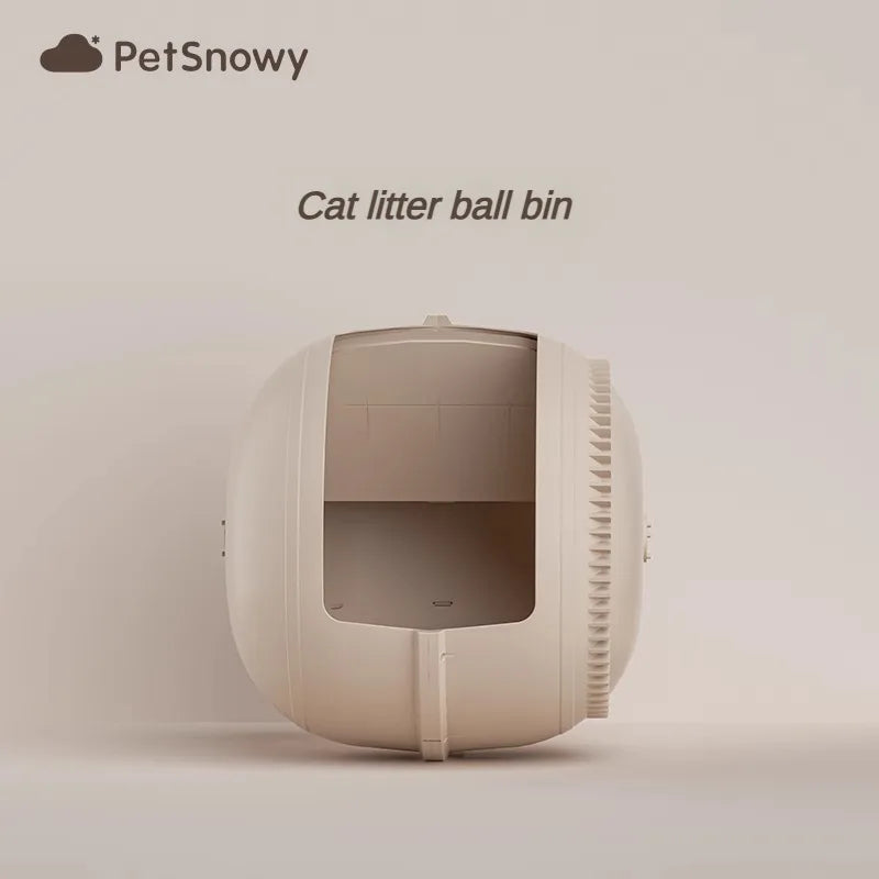 PetSnowy Cat Toilet Complete Set of Accessories Toilet Box/mat/Filter Mesh/Rubber Strip/Charger/Cat Litter Ball Compartment